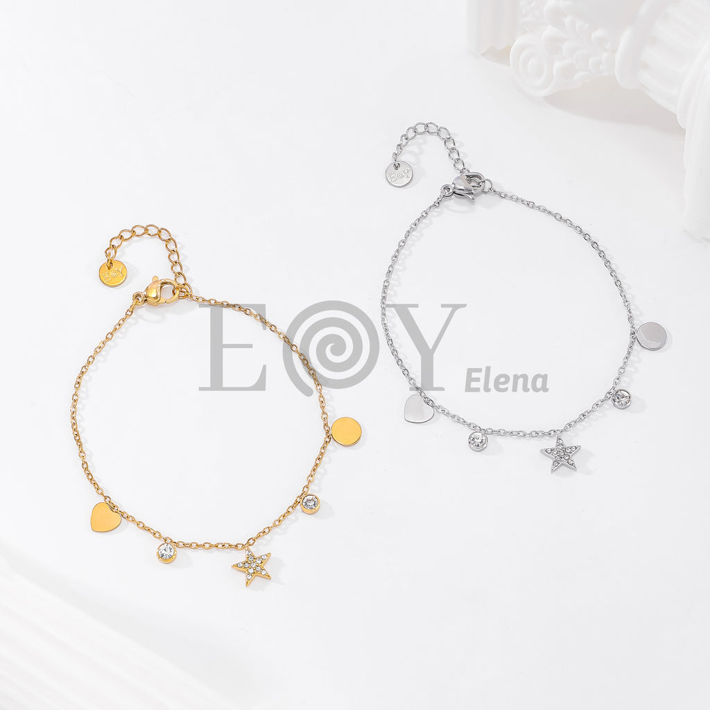 Pulsera con chapas circonitas