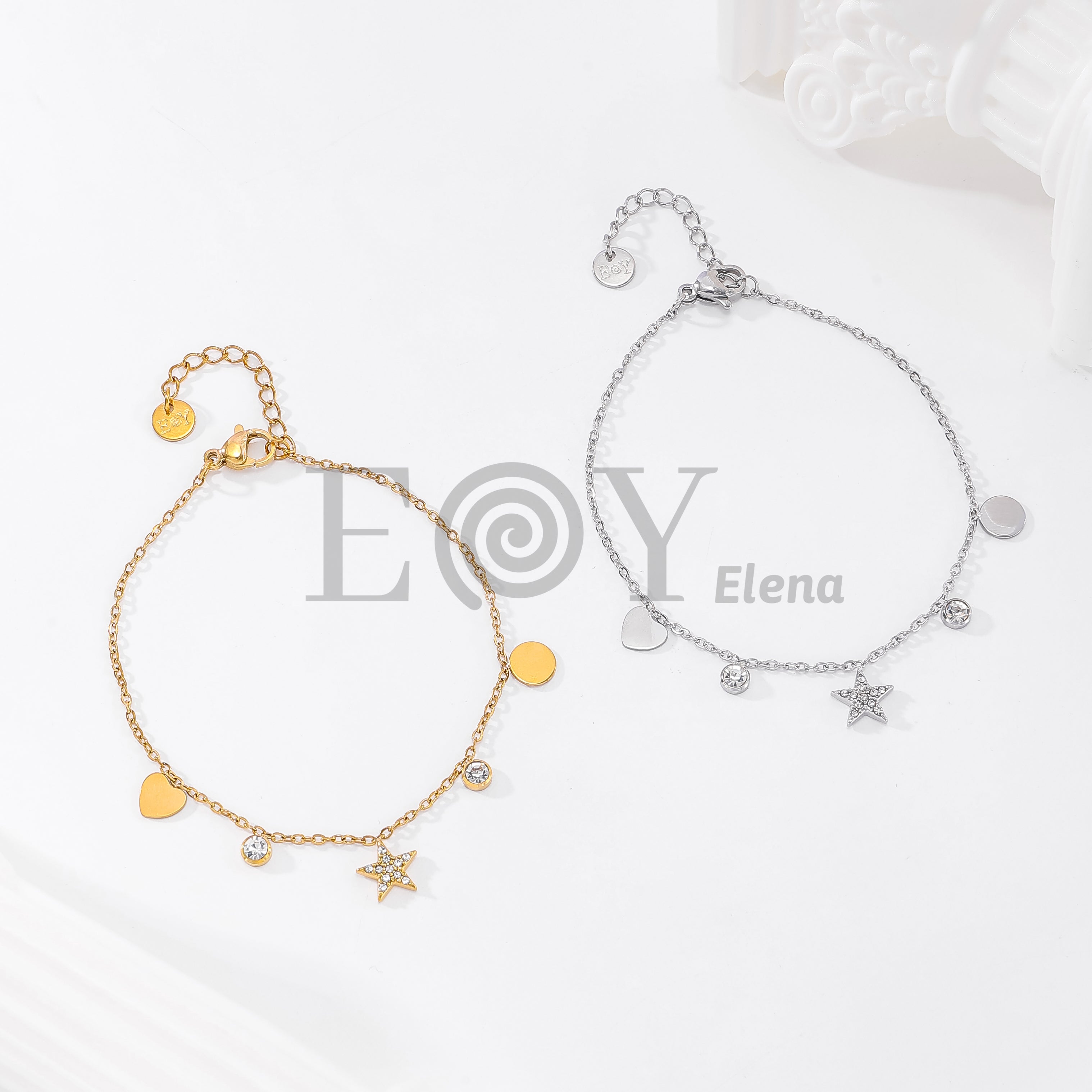 Pulsera con chapas circonitas