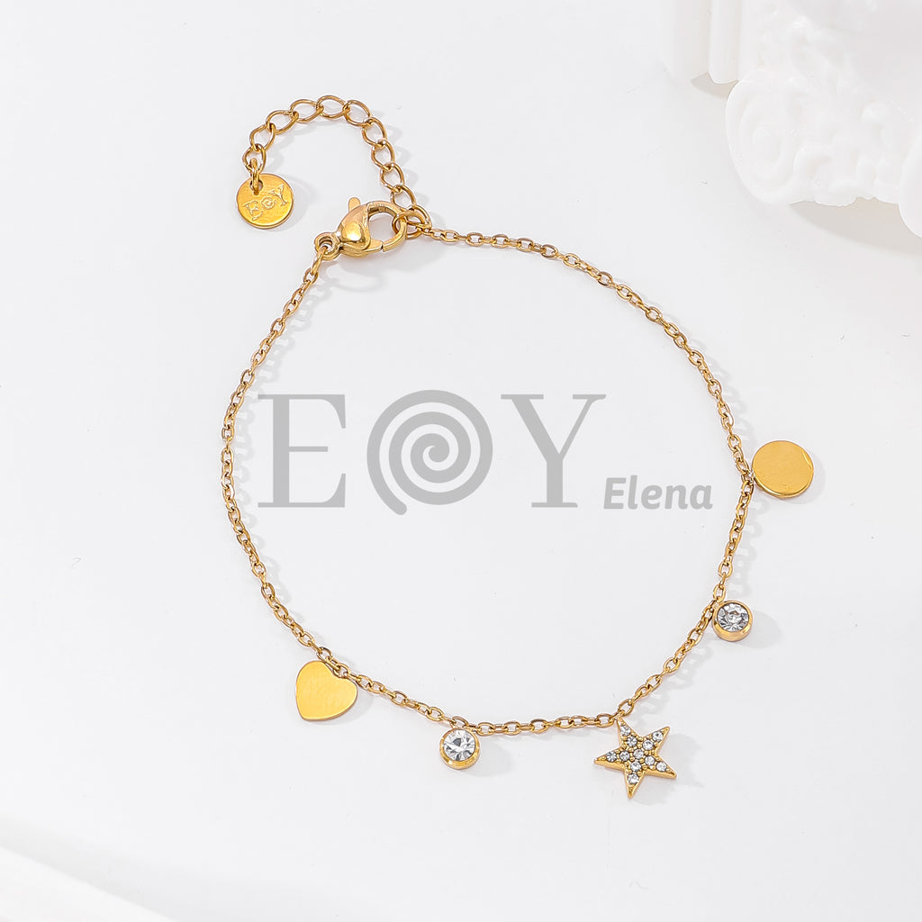 Pulsera con chapas circonitas