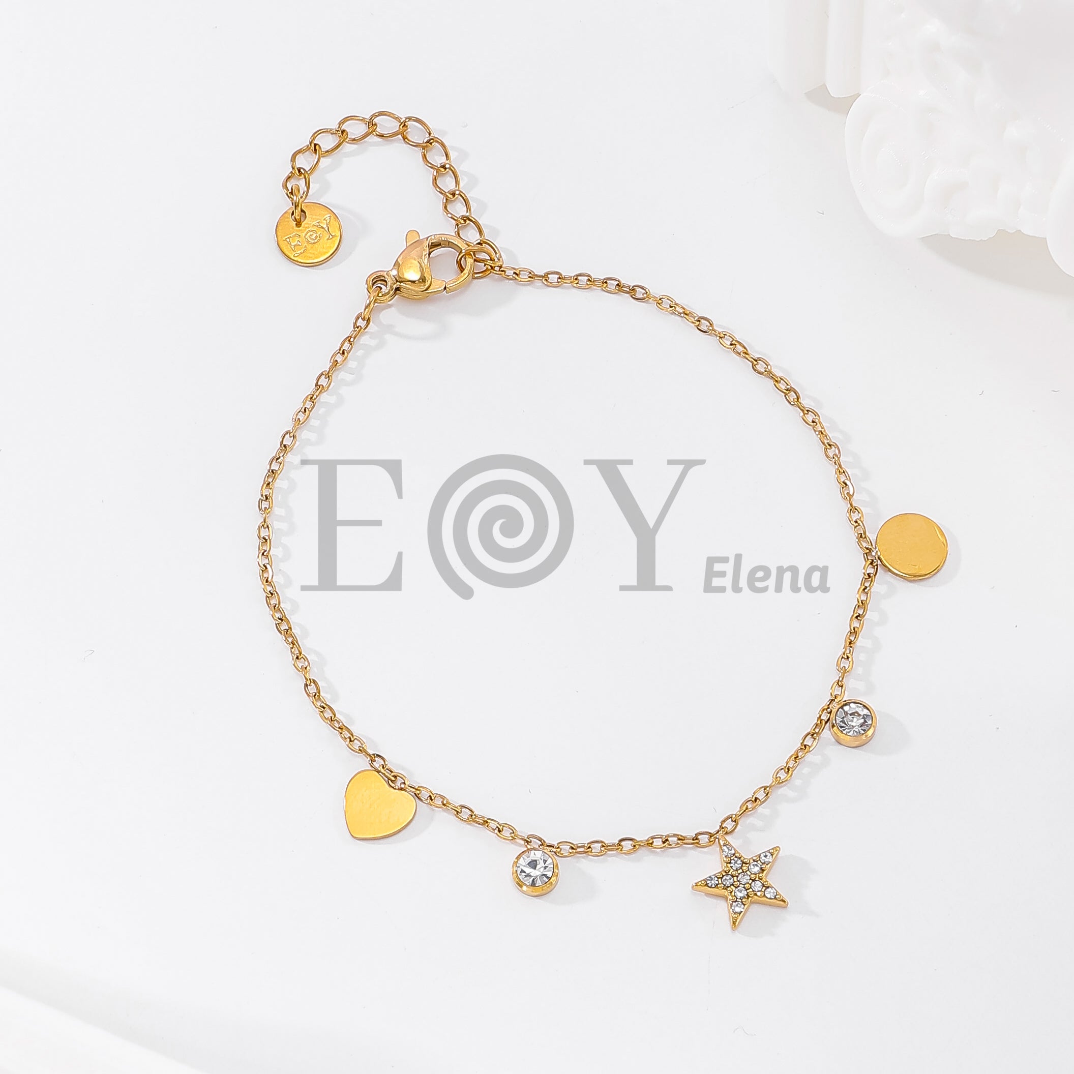 Pulsera con chapas circonitas
