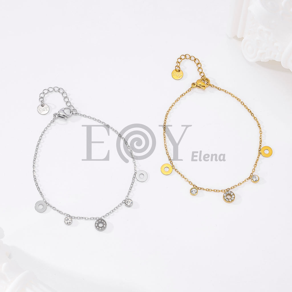 Pulseras aros y circonitas