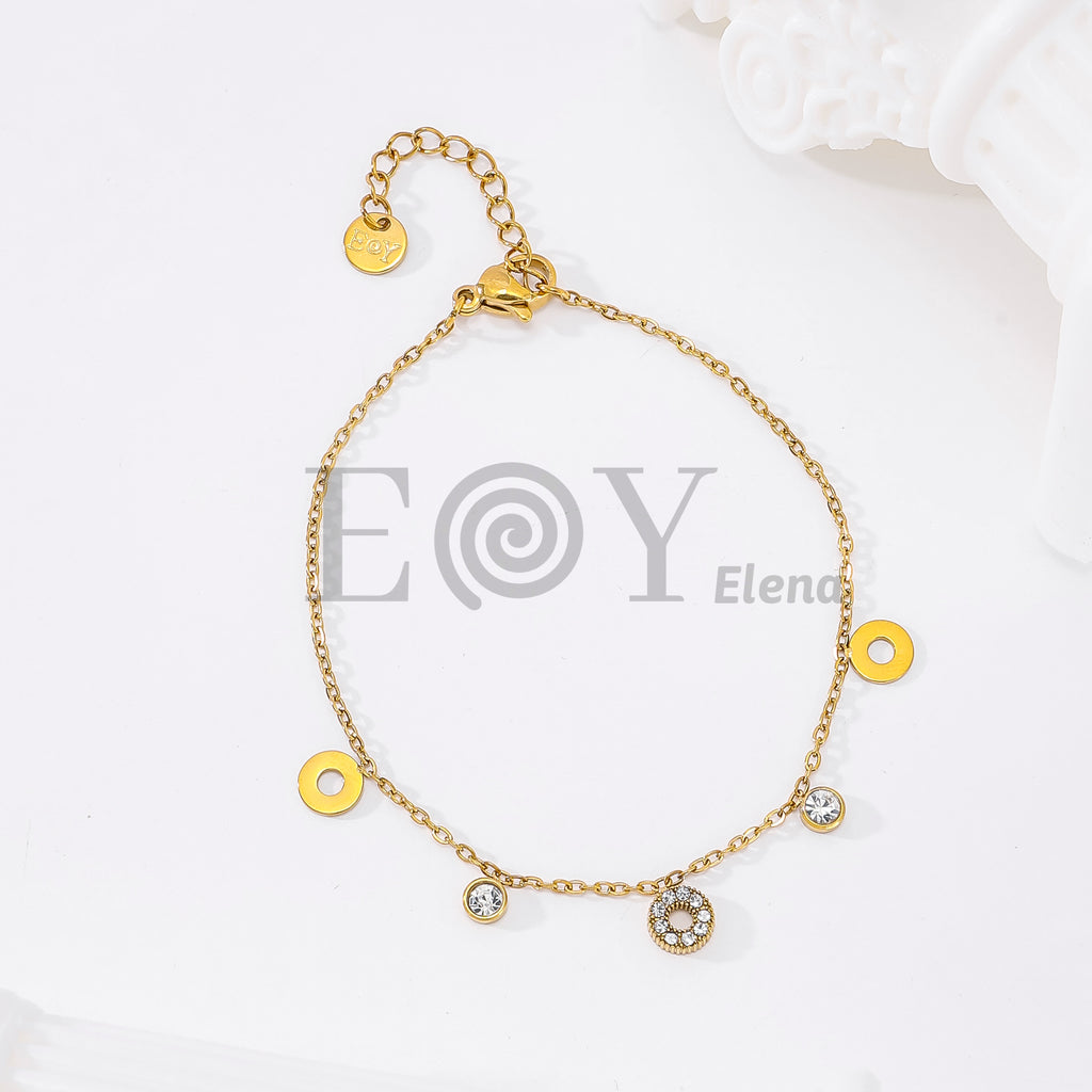 Pulseras aros y circonitas