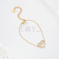 Pulsera mamá con doble corazón