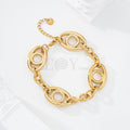 Pulsera con cadena ojos acero