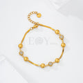 Pulsera con circonitas y chapas