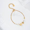 Pulsera con perlas y chapa estrella