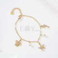 Pulsera con charms marinos circonitas