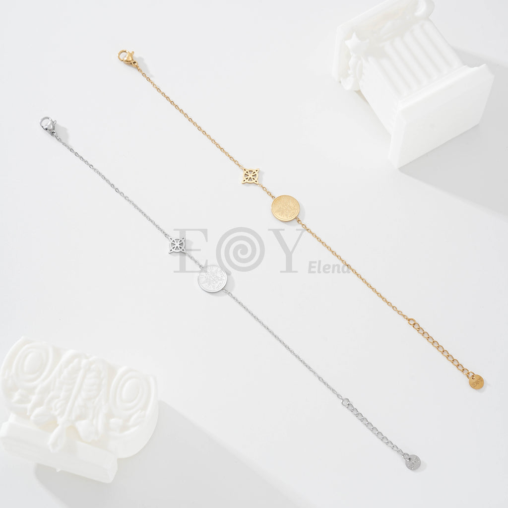 Pulsera nudo de bruja y estrella de símbolos