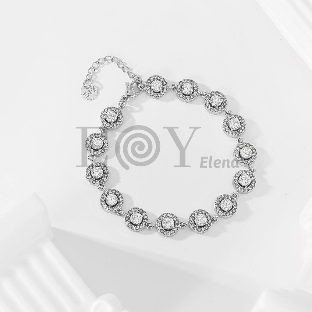 Pulsera Círculos con Circonita Central
