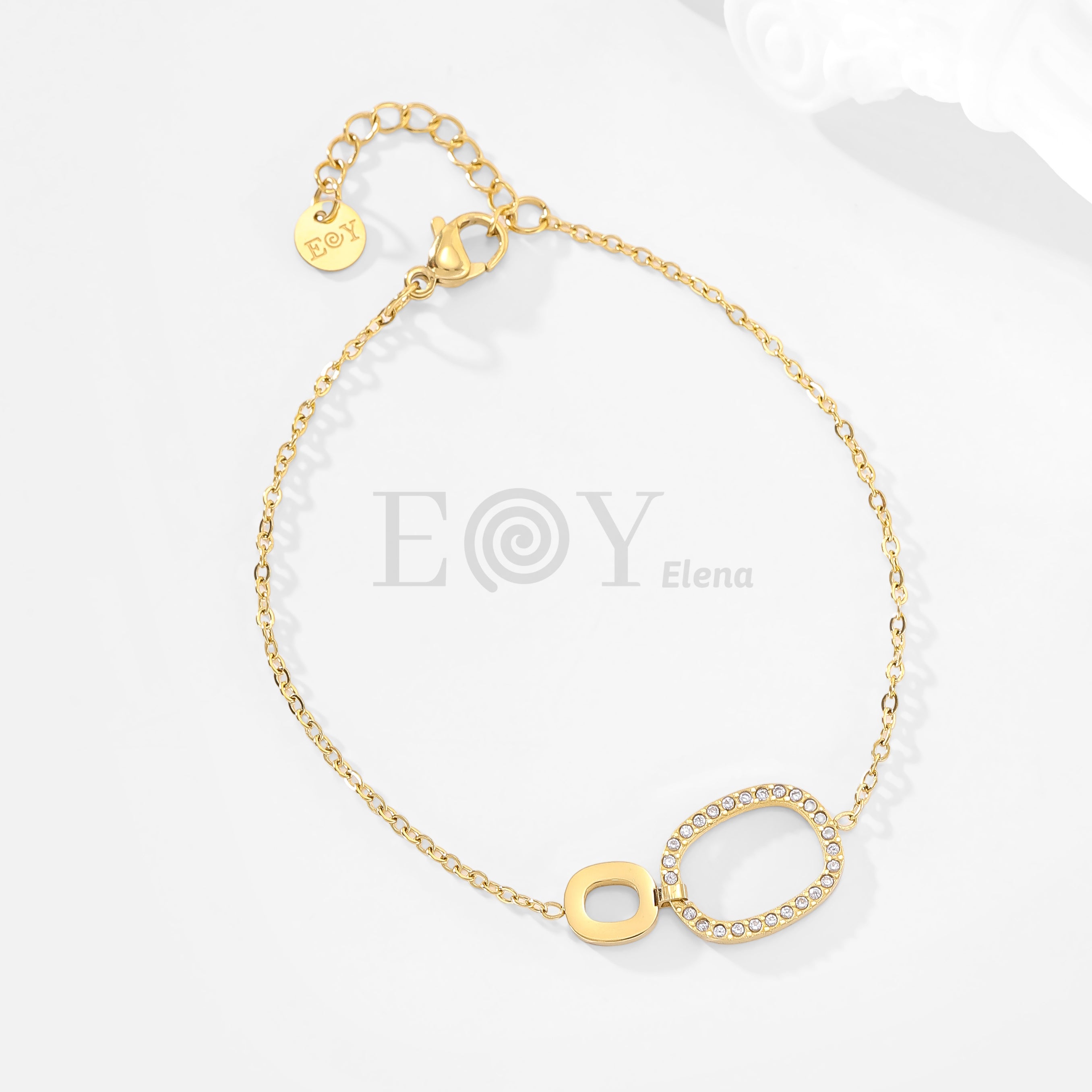 Pulsera de aro con circonitas