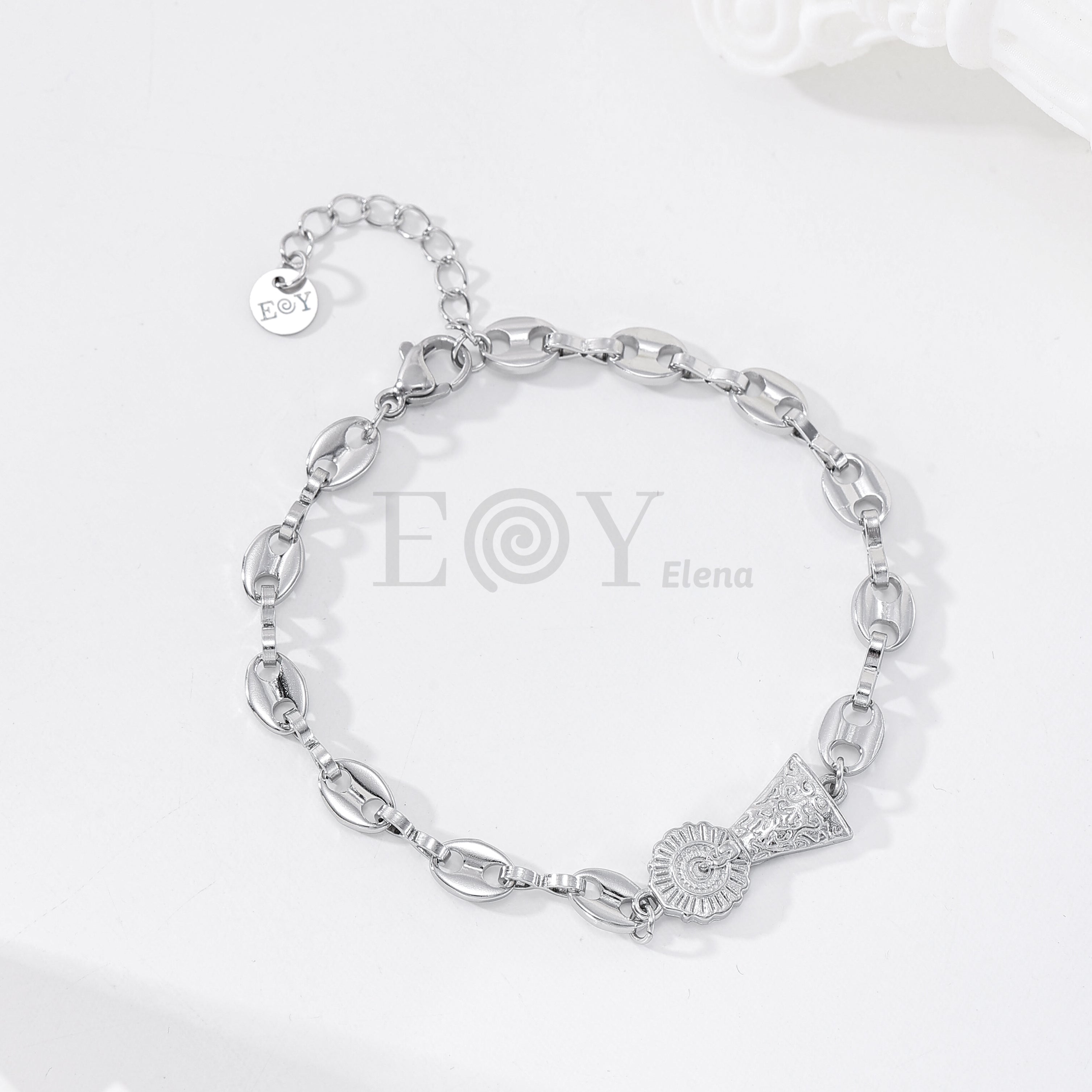 Pulsera calabrotes con Virgen del Rocío