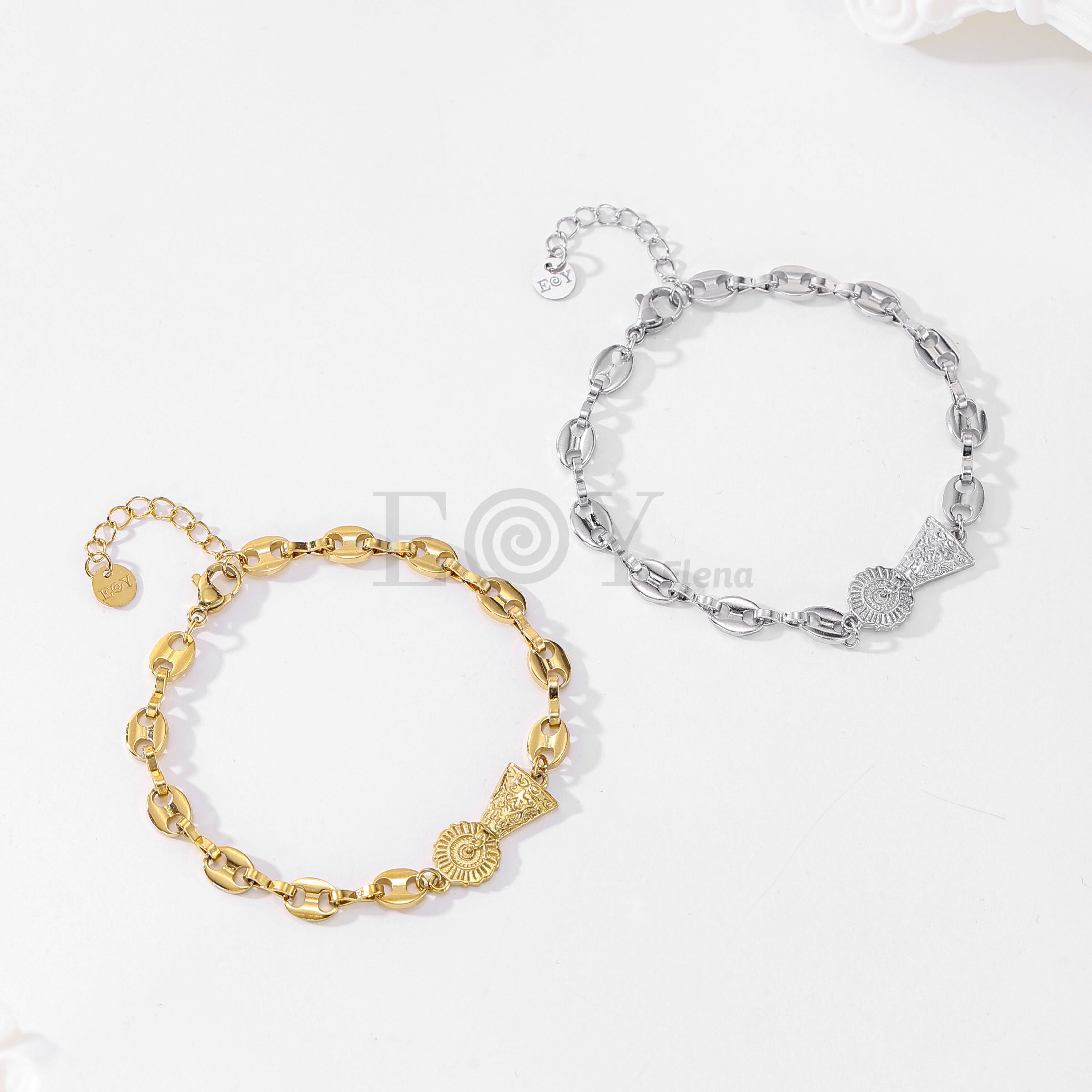 Pulsera calabrotes con Virgen del Rocío