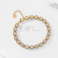 Pulsera de circonitas cuadradas