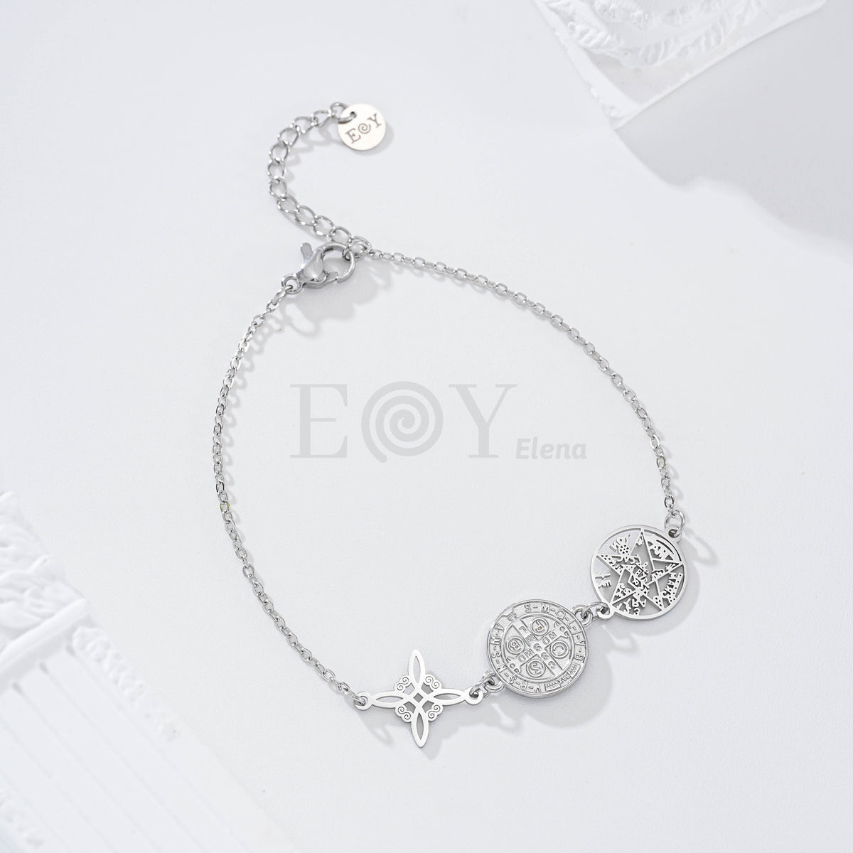 Pulsera triple protección acero