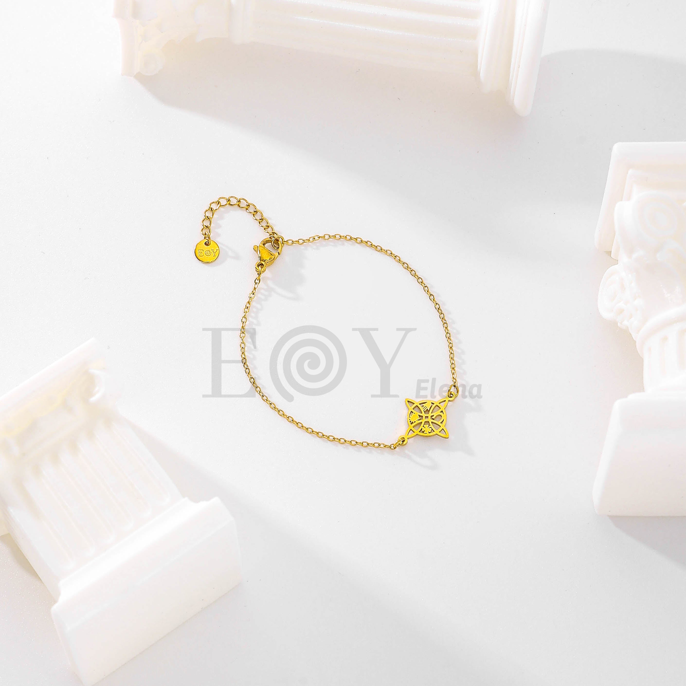 Pulsera nudo de bruja central