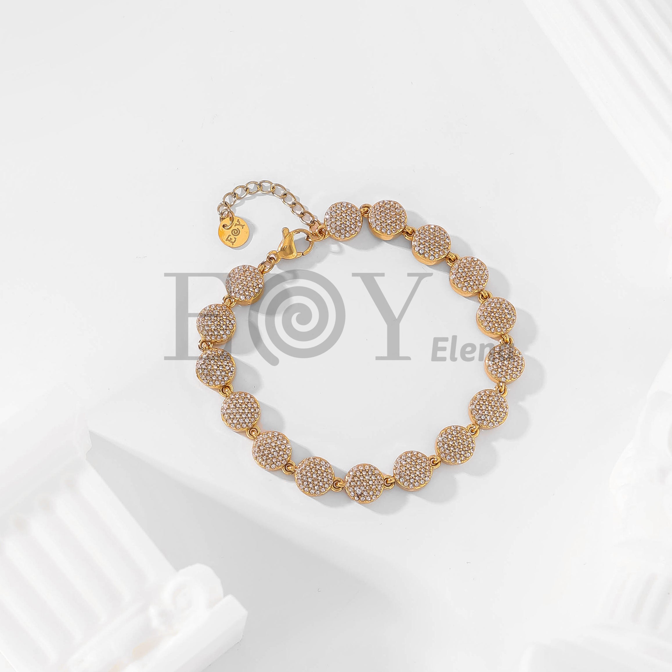 Pulsera Discos de Circonitas