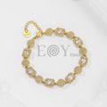 Pulsera con circonitas rectangulares y redondas