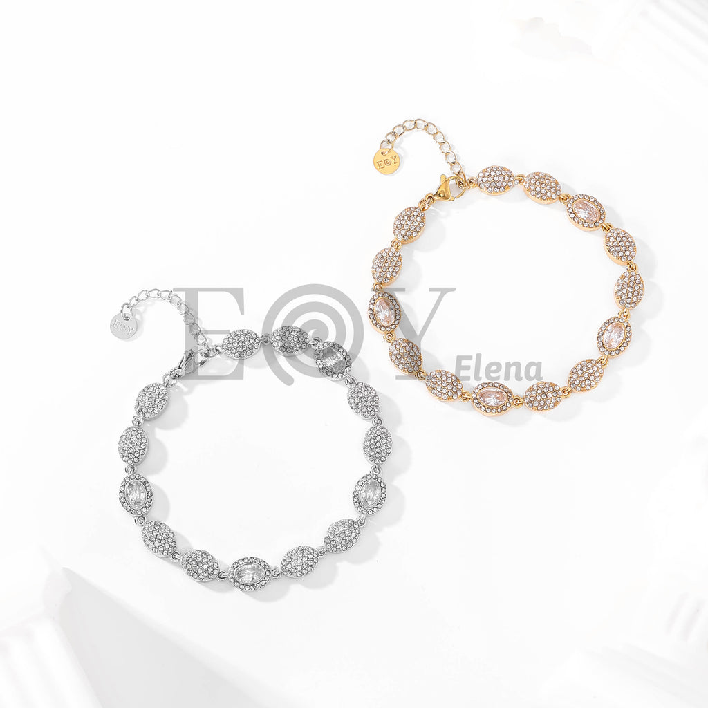Pulsera Ovalada con Circonitas