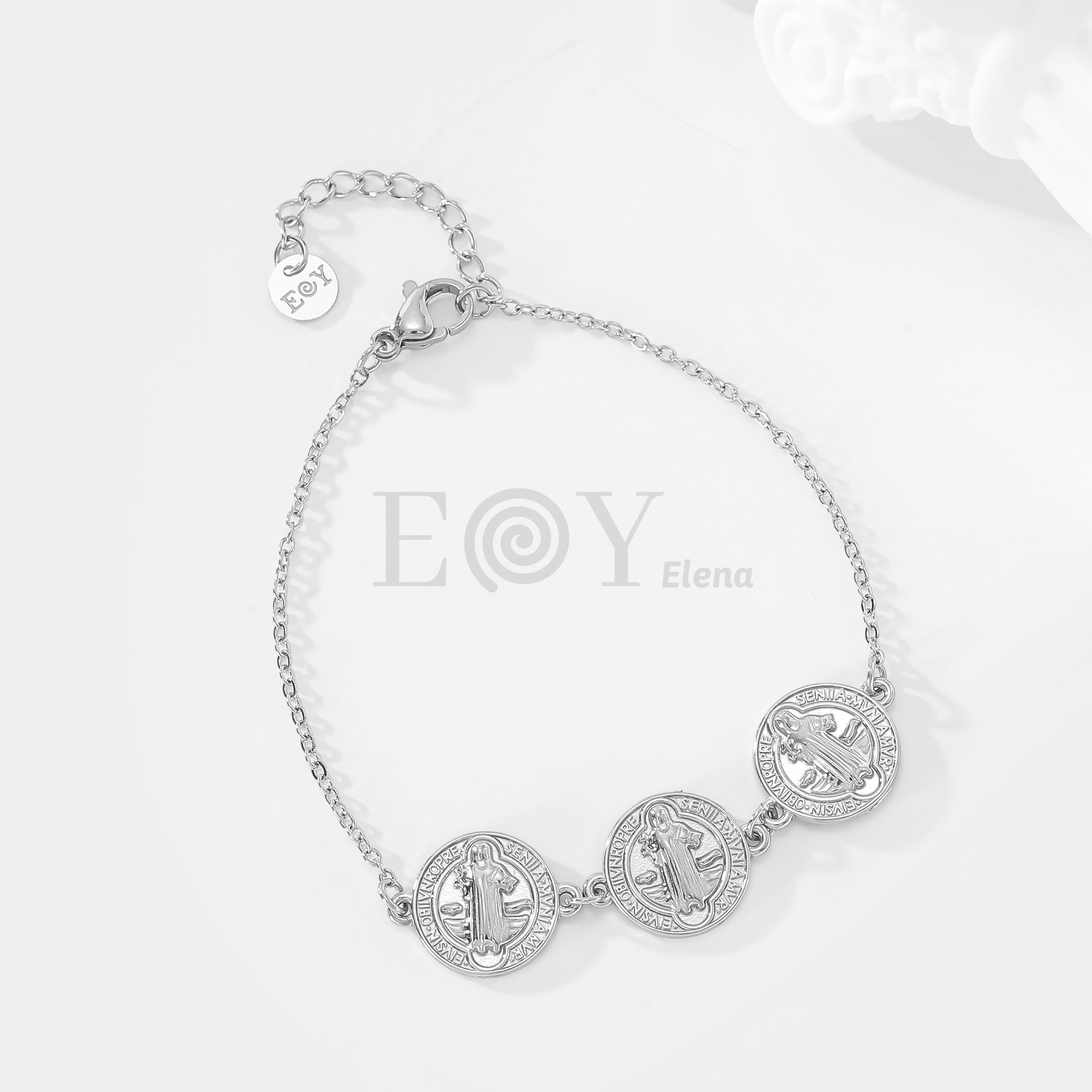Pulsera tres chapas vírgenes
