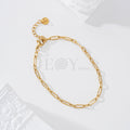 Pulsera eslabones huecos acero