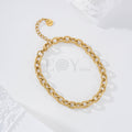 Pulsera eslabones brillantes acero