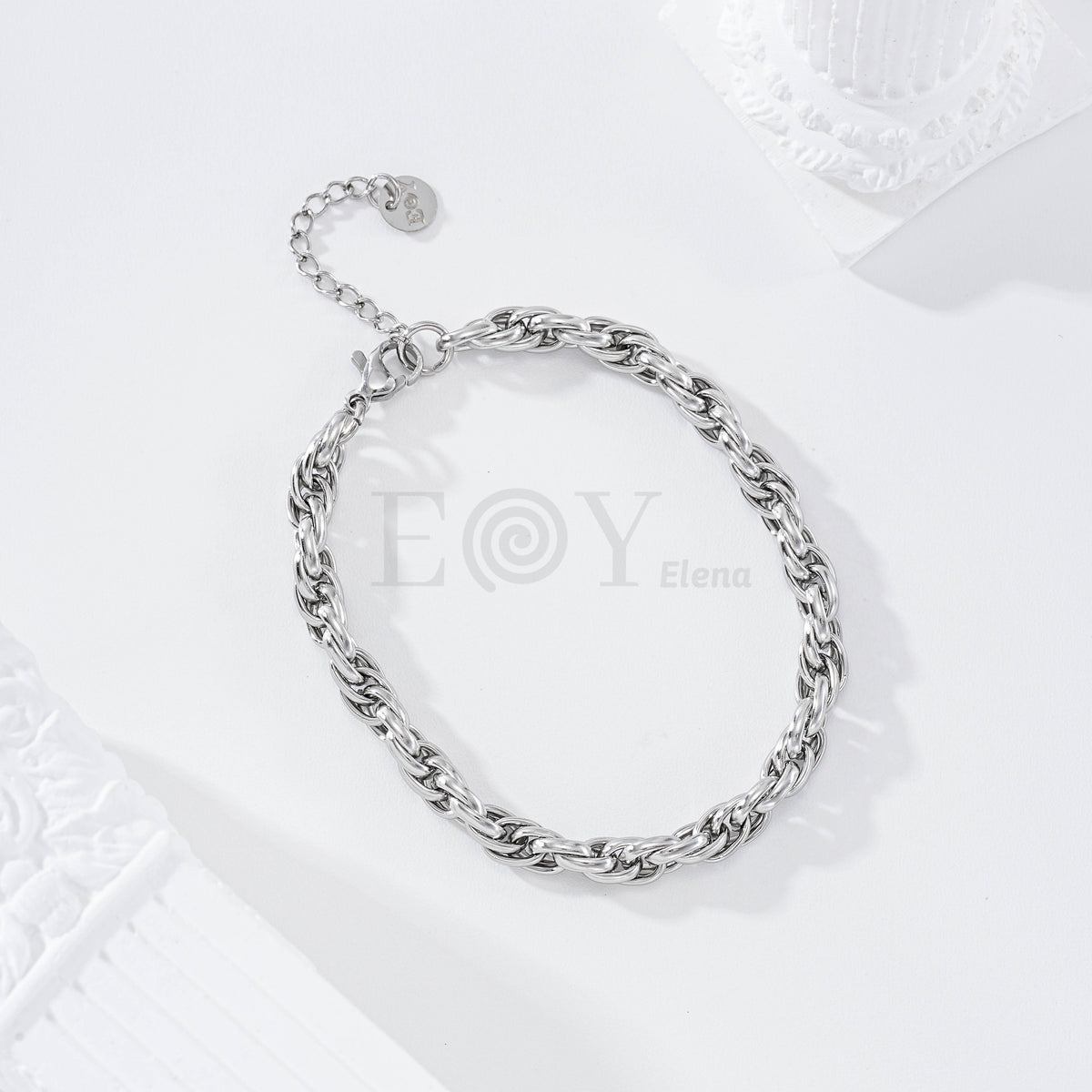 Pulsera tiras cruzadas acero