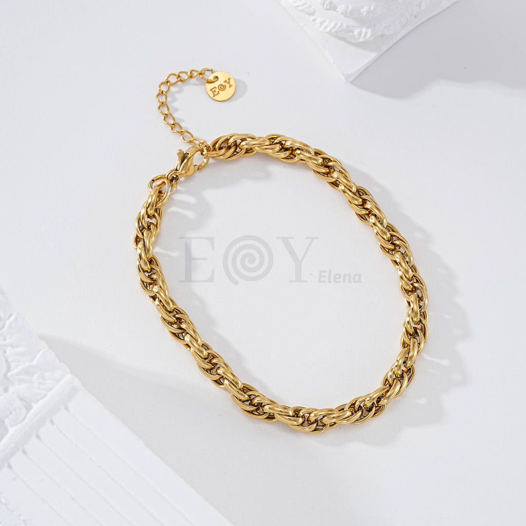 Pulsera tiras cruzadas acero
