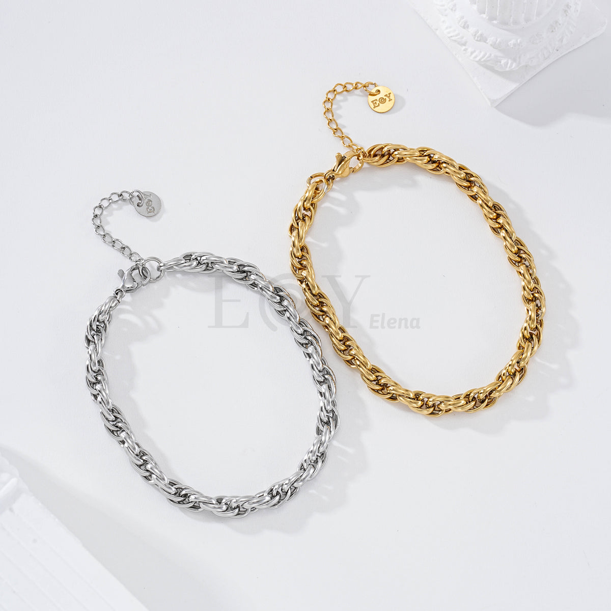 Pulsera tiras cruzadas acero