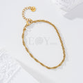 Pulsera tiras finas cruzadas acero