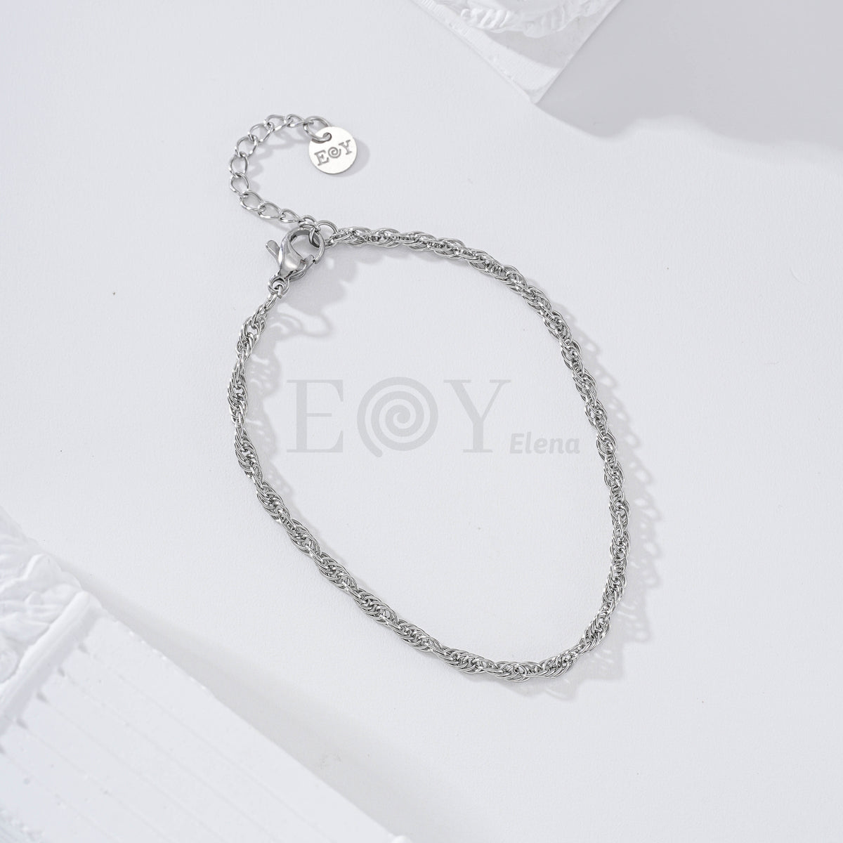 Pulsera tiras finas cruzadas acero