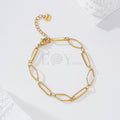 Pulsera aros alargados acero