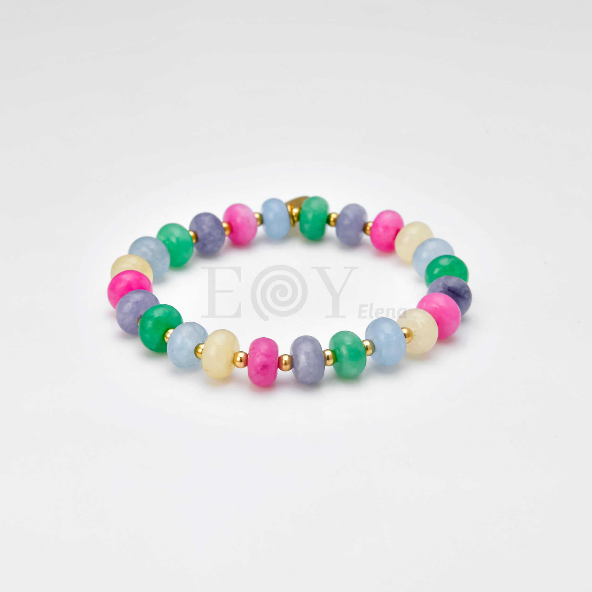 Pulsera colores piedras redondas