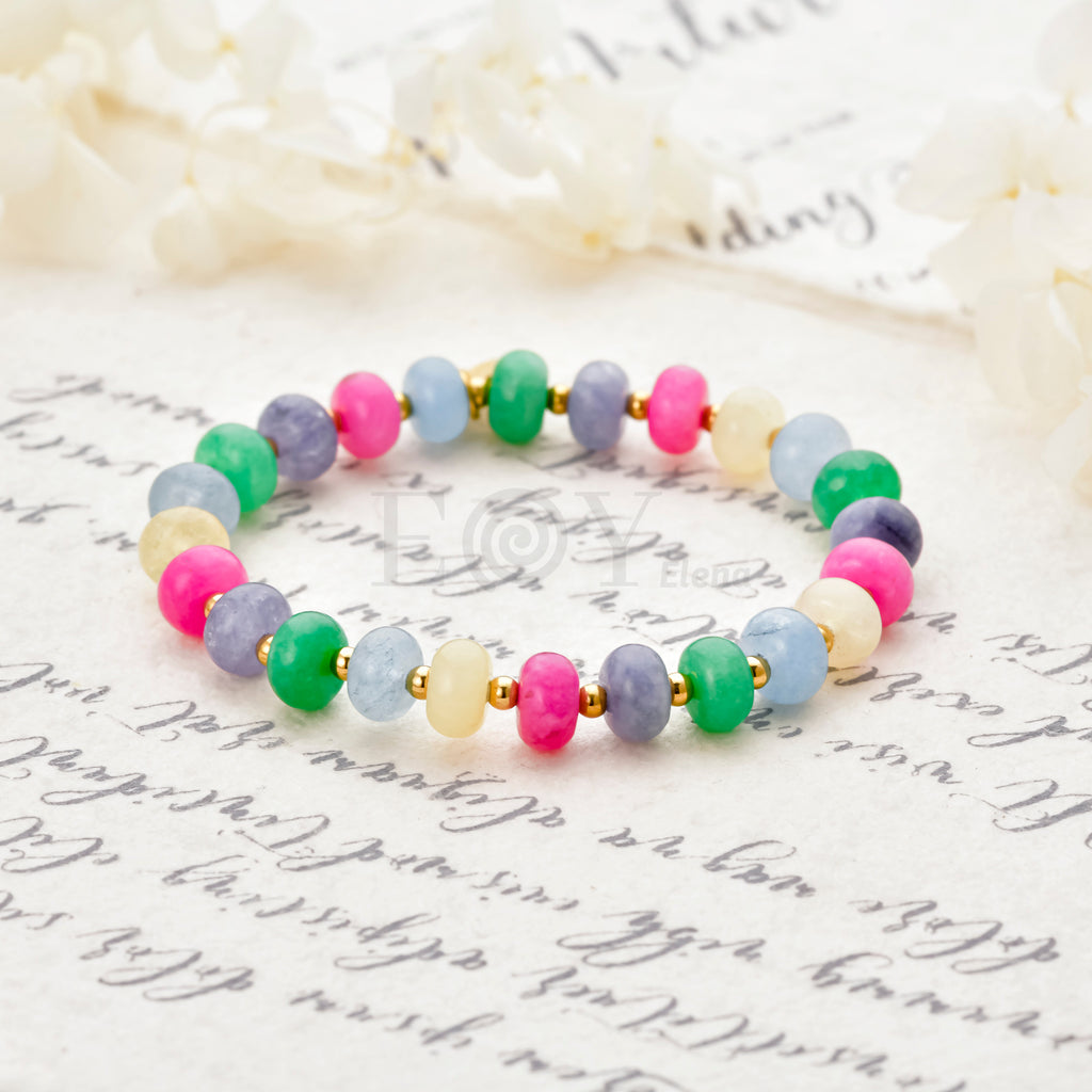 Pulsera colores piedras redondas