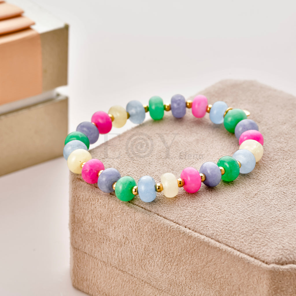 Pulsera colores piedras redondas