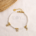Pulsera perlas con chapas animales