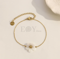 Pulsera flor blanca