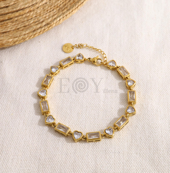 Pulsera con circonitas formas
