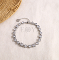 Pulsera circonitas cuadradas y corazón