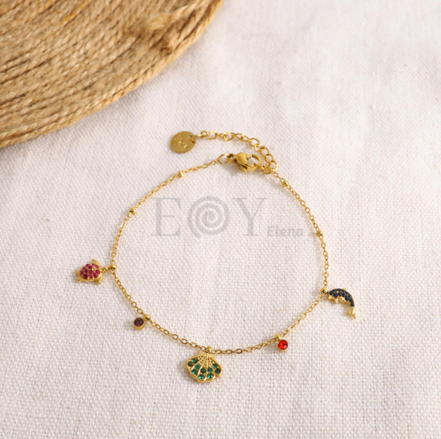 Pulsera animales circonitas