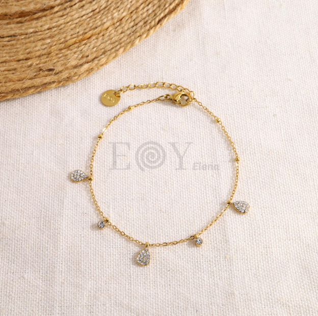 Pulsera gotas y circonitas