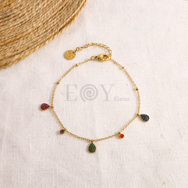 Pulsera gotas y circonitas