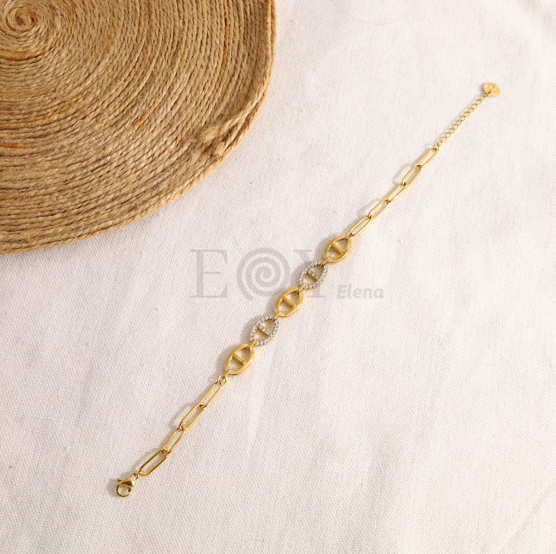 Pulsera de figuras con circonitas