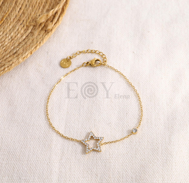 Pulsera con estrella circonitas