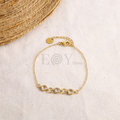 Pulsera con circonitas redondas