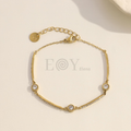 Pulsera con circonita redonda
