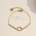 Pulsera con círculo circonitas