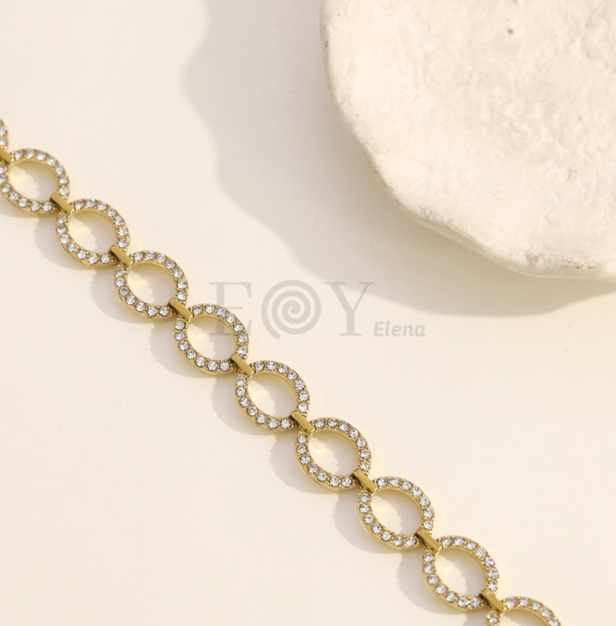Pulsera con óvalos circonitas