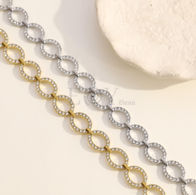 Pulsera con óvalos circonitas