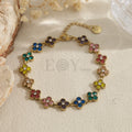 Pulsera con flores de piedras