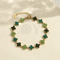 Pulseira trevo cor aço